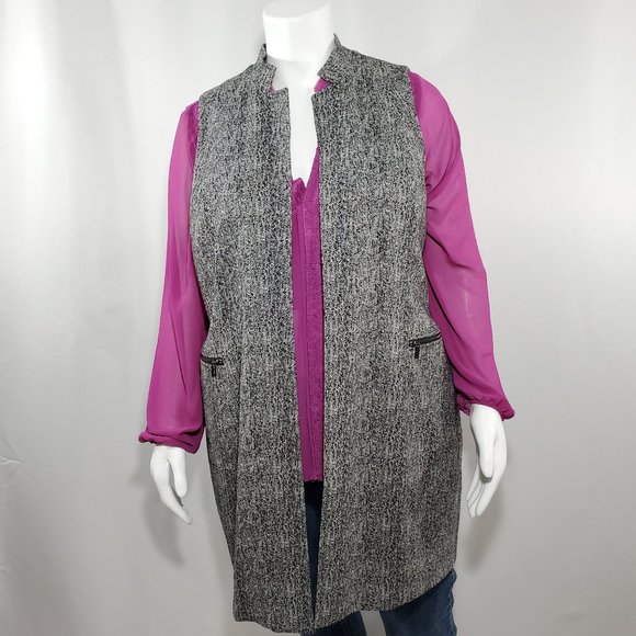 Calvin Klein Plus Size 18W Long Sleeveless Vest - Picture 2 of 9